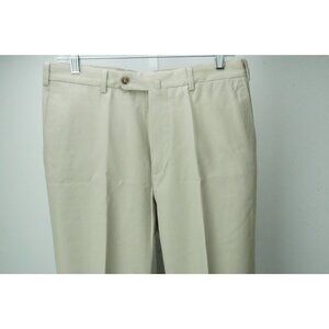 Incotex Light Khaki Beige 100% Cotton Mens Pants Trousers Sz 48 EU NEW